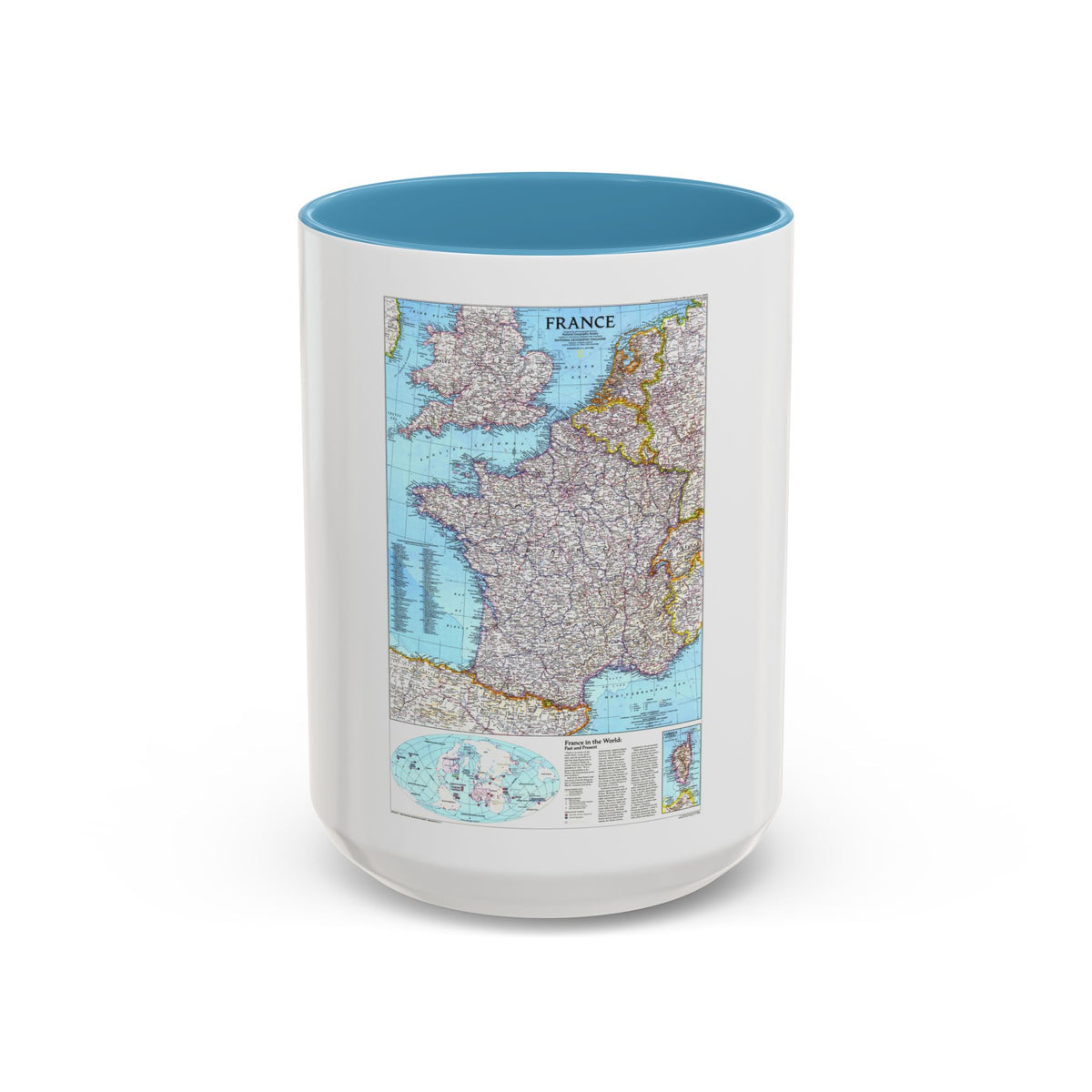 France (1989) (Map) Accent Coffee Mug
