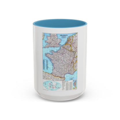France (1989) (Map) Accent Coffee Mug
