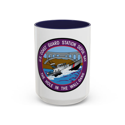USCG Station Depoe Bay (U.S. Coast Guard) Accent Coffee Mug
