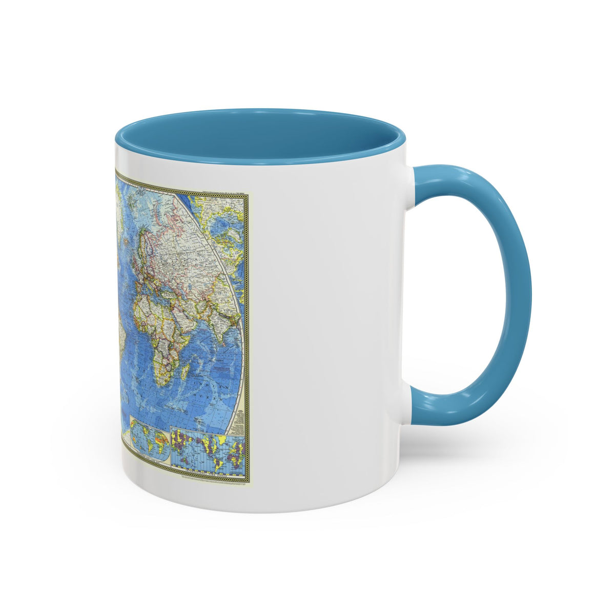 World Map (1970) (Map) Accent Coffee Mug