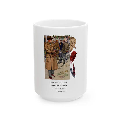 Esquire Fashion Illustration, Autumn 1933 (1) - White Coffee Mug-15oz-Go Mug Yourself