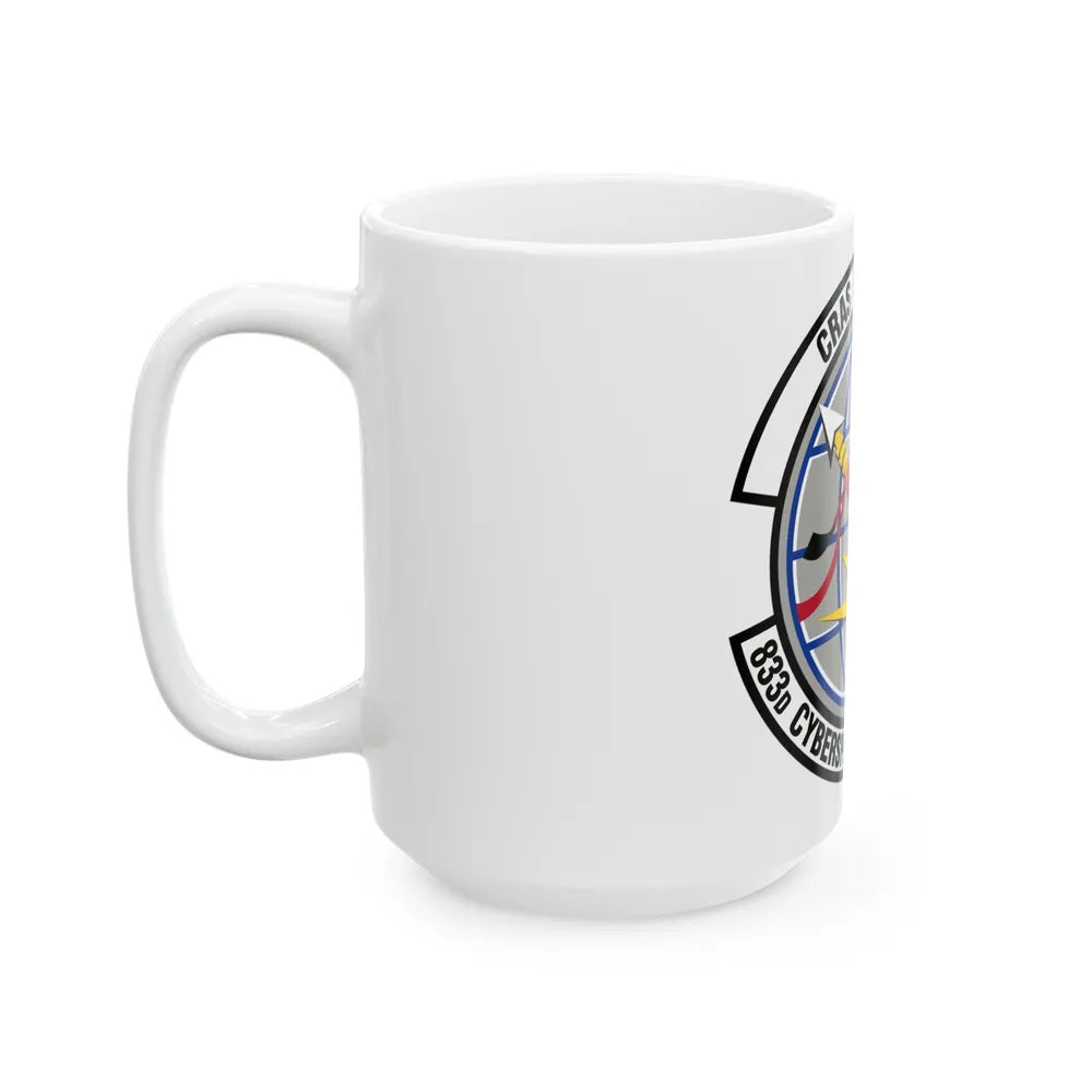 833 Cyberspace Operations Squadron ACC (U.S. Air Force) White Coffee Mug-Go Mug Yourself