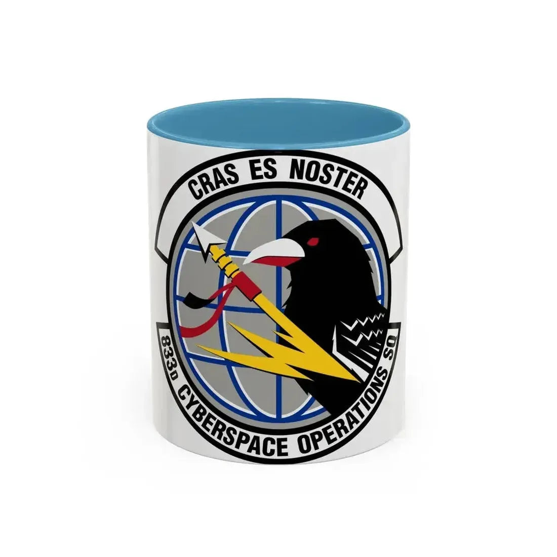 833 Cyberspace Operations Squadron ACC (U.S. Air Force) Accent Coffee Mug 11oz Light Blue - Go Mug Yourself