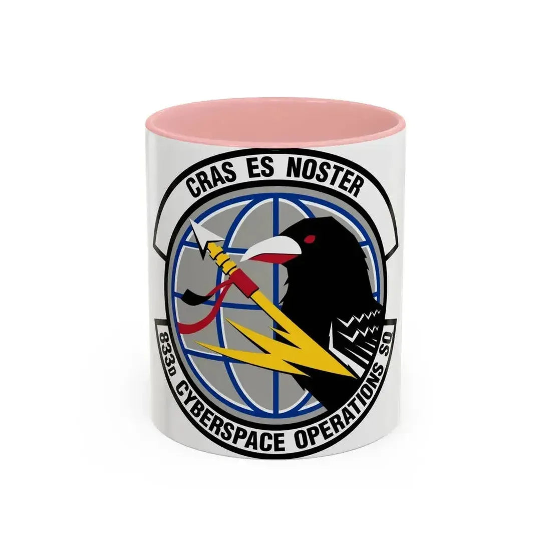 833 Cyberspace Operations Squadron ACC (U.S. Air Force) Accent Coffee Mug 11oz Pink - Go Mug Yourself