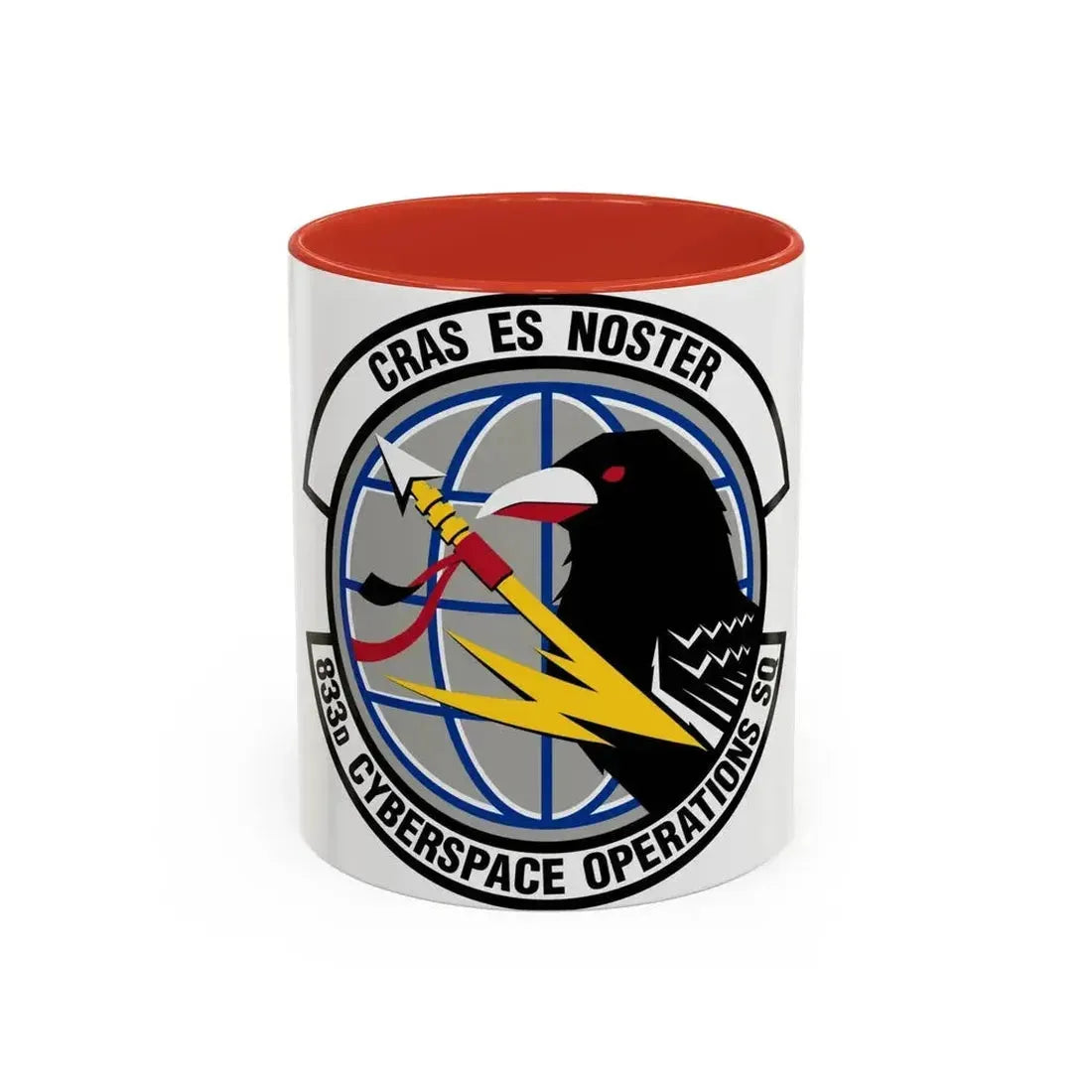 833 Cyberspace Operations Squadron ACC (U.S. Air Force) Accent Coffee Mug 11oz Red - Go Mug Yourself