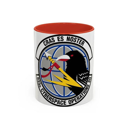 833 Cyberspace Operations Squadron ACC (U.S. Air Force) Accent Coffee Mug 11oz Red - Go Mug Yourself