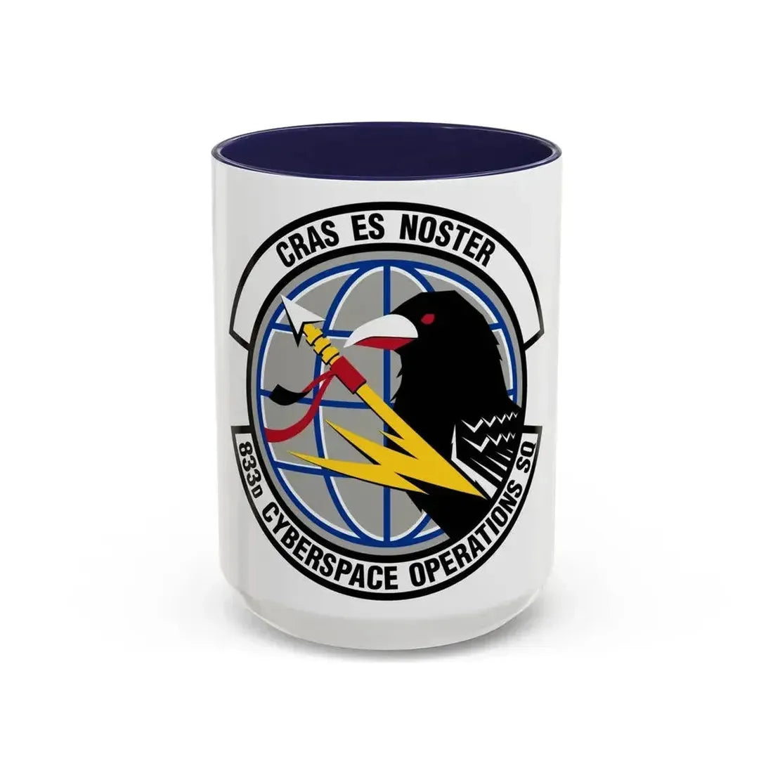 833 Cyberspace Operations Squadron ACC (U.S. Air Force) Accent Coffee Mug 15oz Navy - Go Mug Yourself