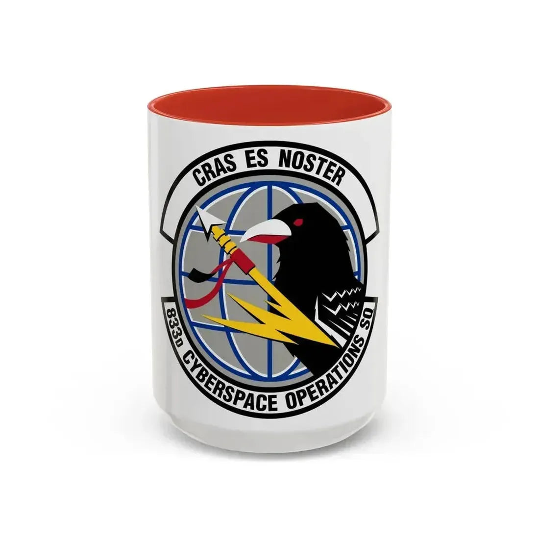 833 Cyberspace Operations Squadron ACC (U.S. Air Force) Accent Coffee Mug 15oz Red - Go Mug Yourself
