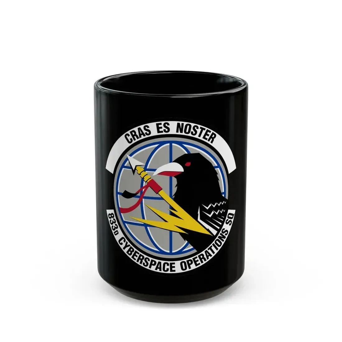 833 Cyberspace Operations Squadron ACC (U.S. Air Force) Black Coffee Mug 15oz - Go Mug Yourself