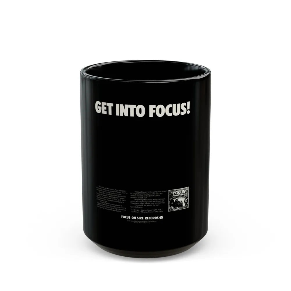 Focus 1973 (Music Poster) Black Coffee Mug-15oz-Go Mug Yourself