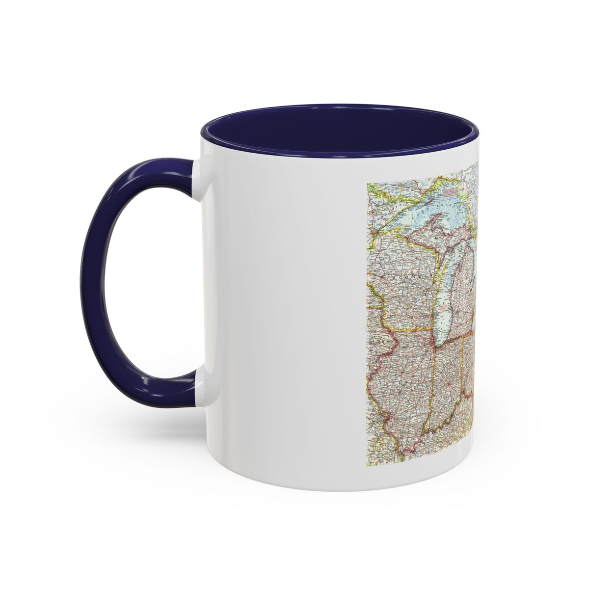 USA - Northeastern & Great Lakes (1959) (Map) Accent Coffee Mug