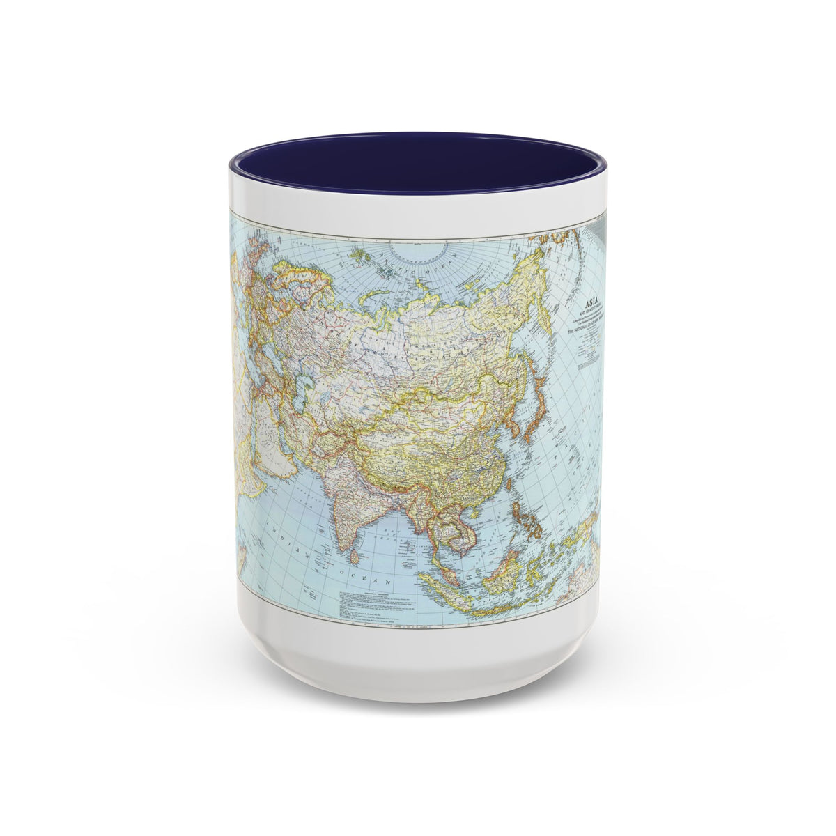 Asia and Adjacent Areas (1942) (Map) Accent Coffee Mug