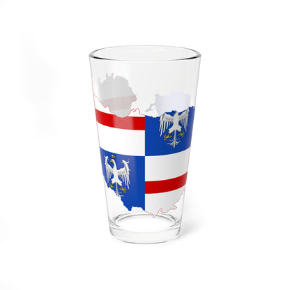 Flag map of Emilia (Italy) Pint Glass 16oz