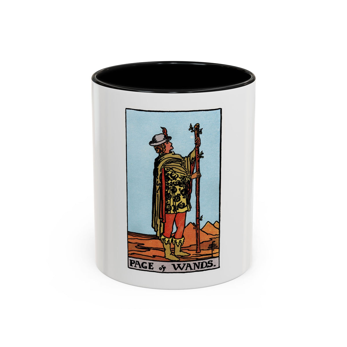 The Page of Wands (Tarot Card) Accent Coffee Mug