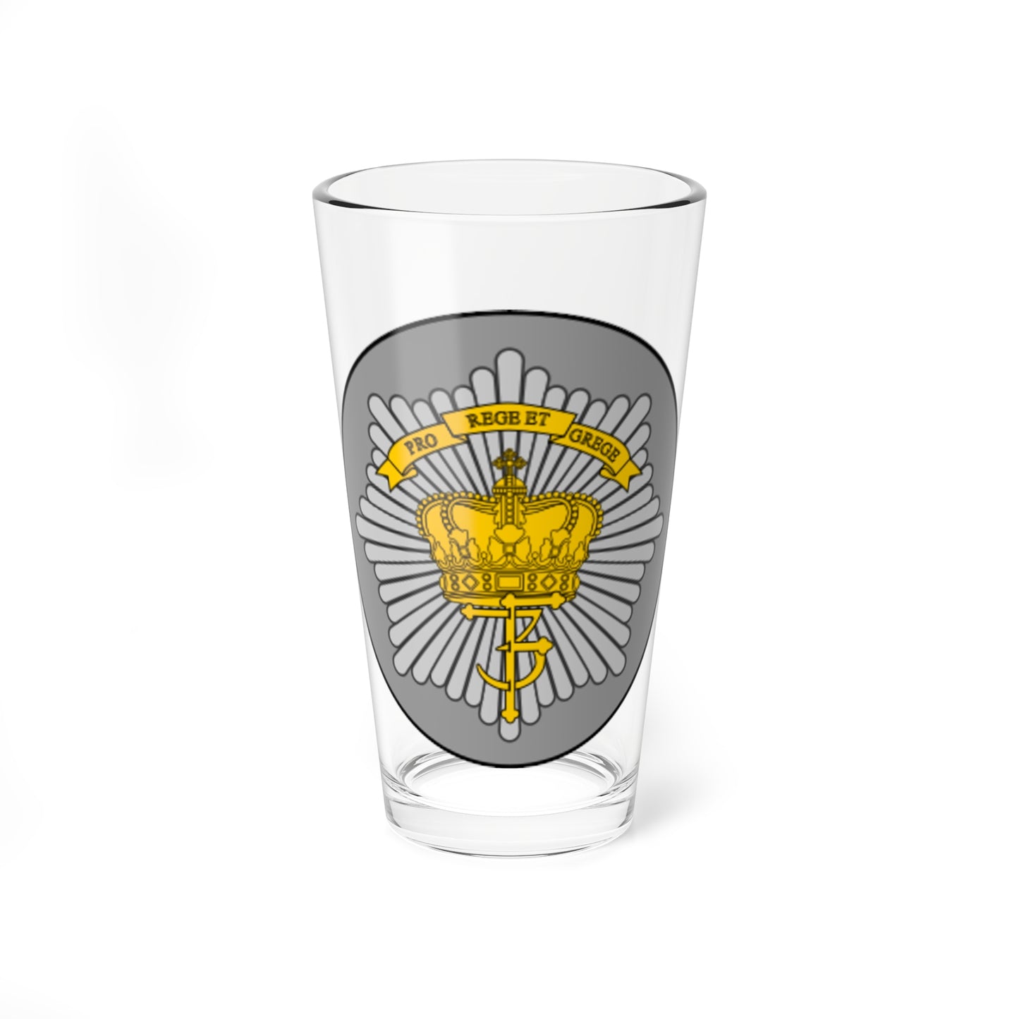 Emblem for the Danish Royal Life Guards VI Battalion (Denmark) (Coat of Arms) Pint Glass 16oz