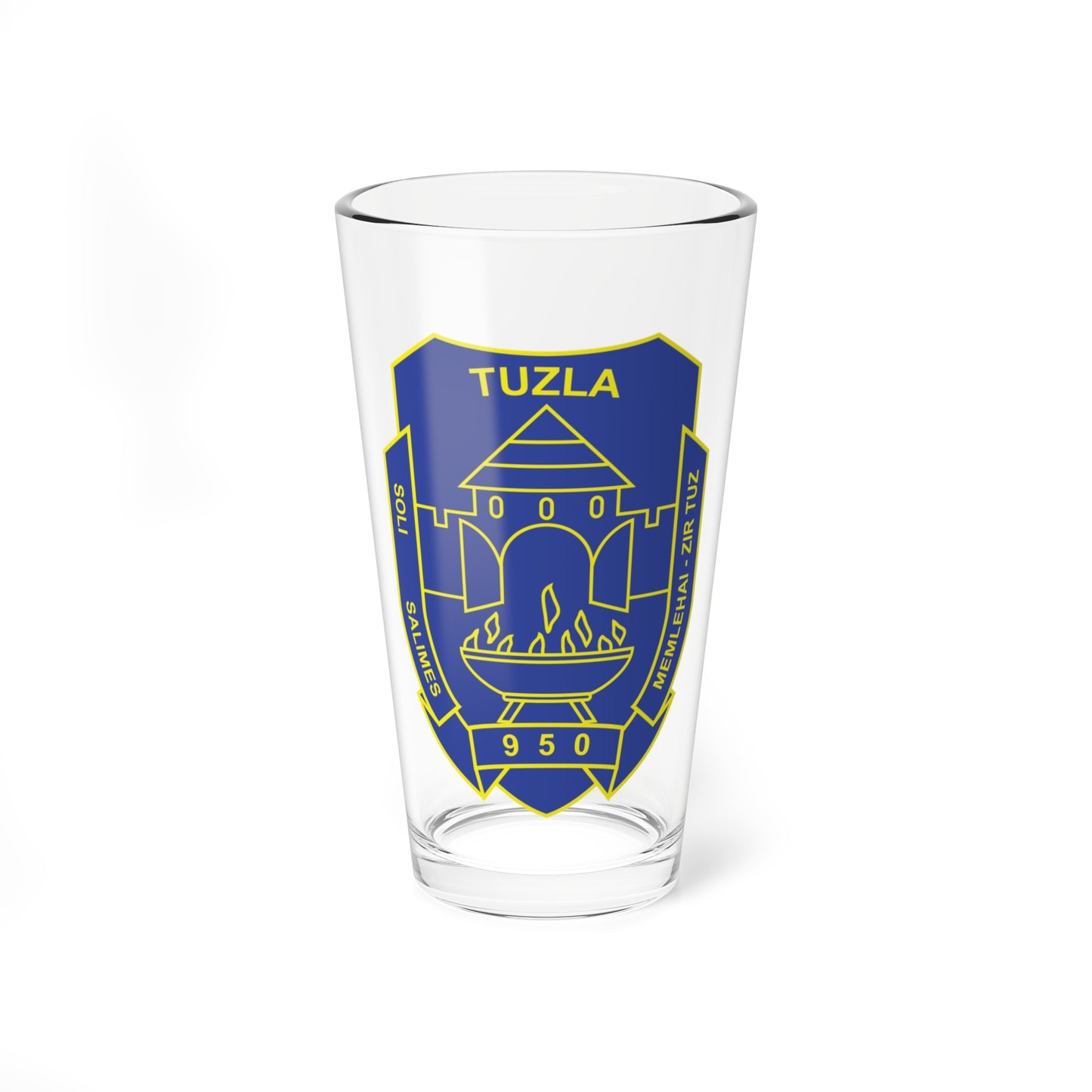 Coat of arms of Tuzla (Bosnia and Herzegovina) (Coat of Arms) Pint Glass 16oz