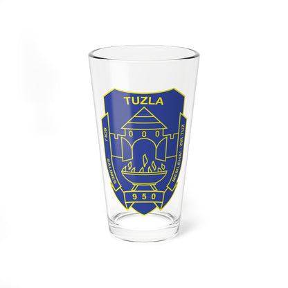 Coat of arms of Tuzla (Bosnia and Herzegovina) (Coat of Arms) Pint Glass 16oz