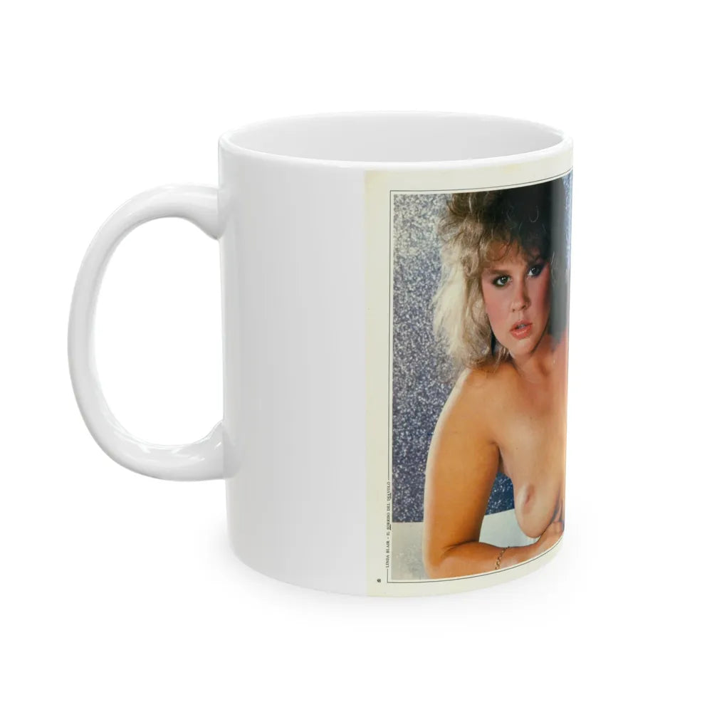 Linda Blair #228 - Partially Topless (Vintage Female Icon) White Coffee Mug-Go Mug Yourself