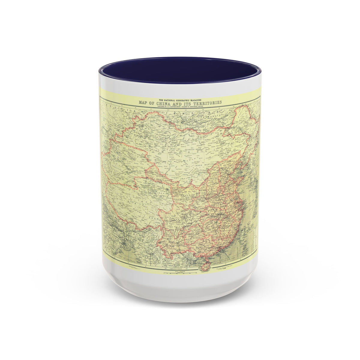China and its Territories (1912) (Map) Accent Coffee Mug