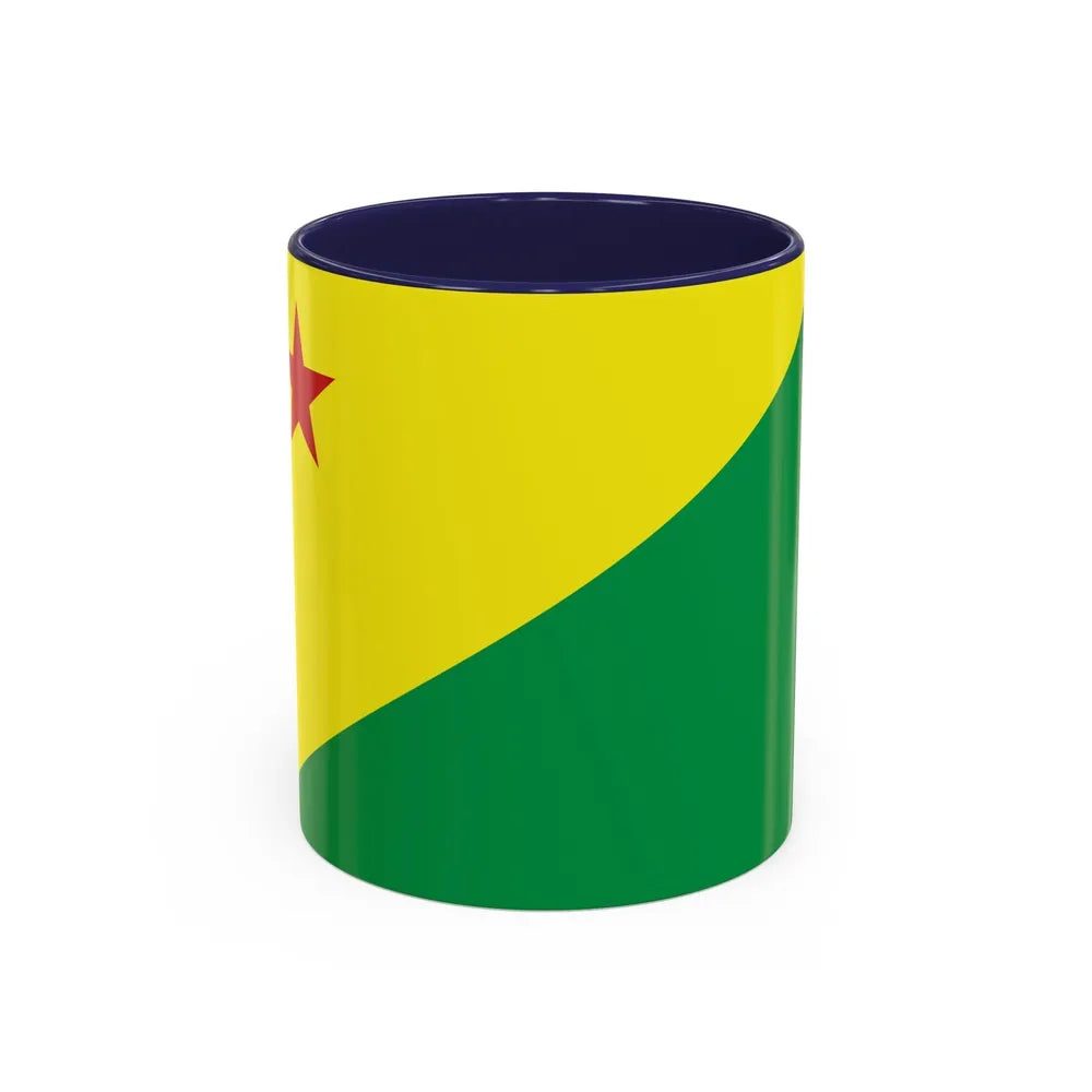 Flag of Acre Brazil - Accent Coffee Mug-11oz-Navy-Go Mug Yourself