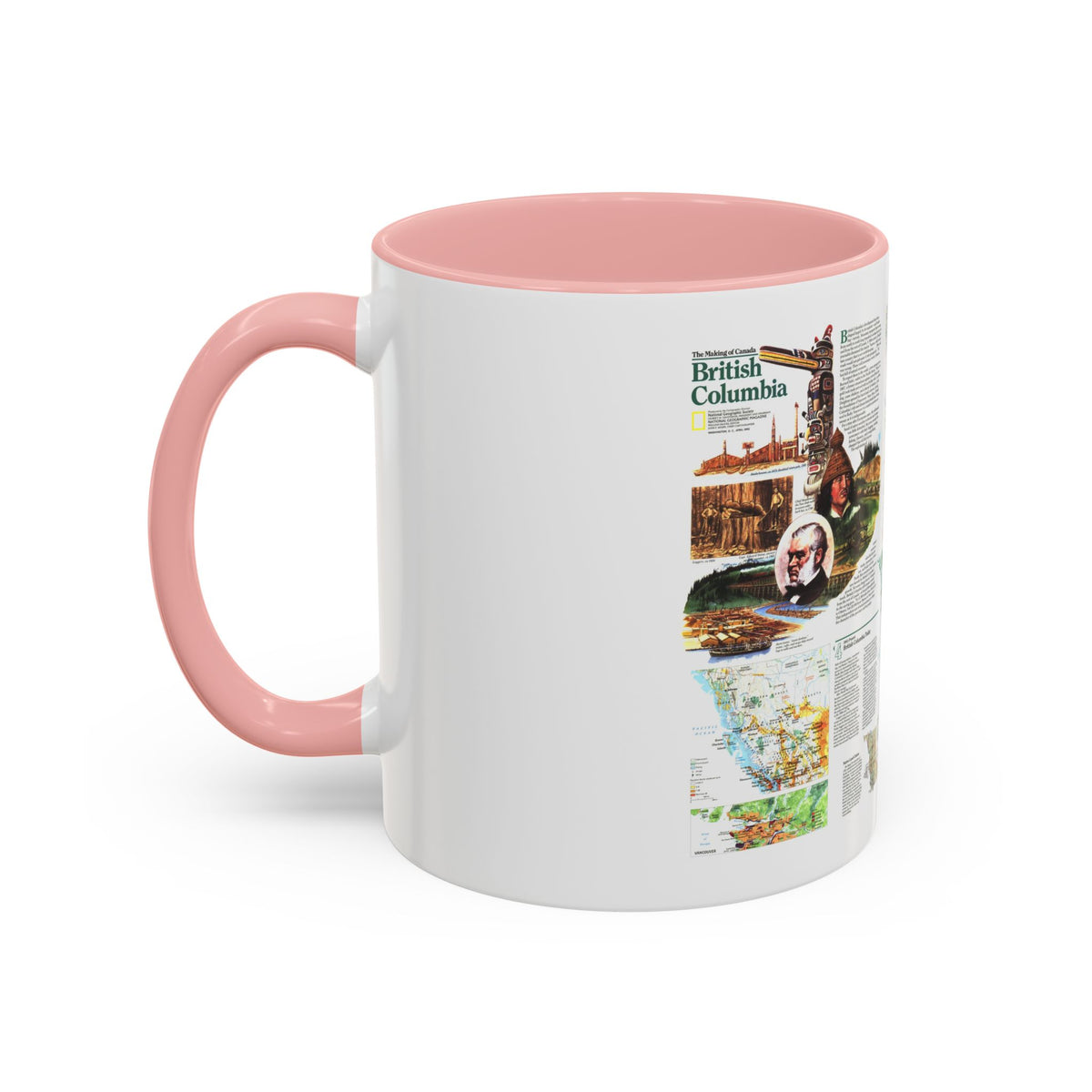 Canada - British Columbia 2 (1992) (Map) Accent Coffee Mug