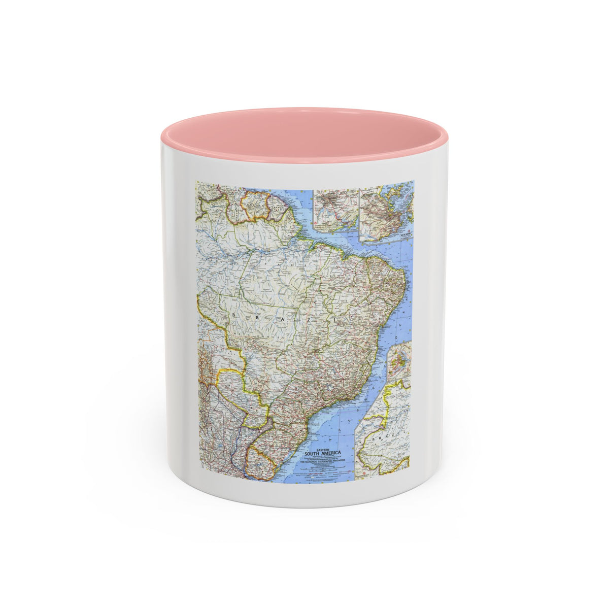 South America - Eastern (1962) (Map) Accent Coffee Mug