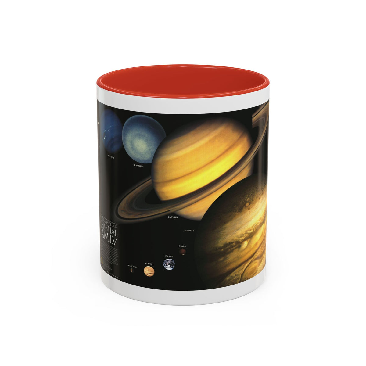 Space - The Solar System - Our Celestial Family (1990) (Map) Accent Coffee Mug