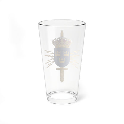 Försvarets radioanstalt vapen (Sweden) (Coat of Arms) Pint Glass 16oz