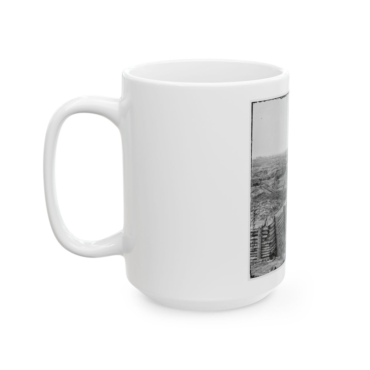 Petersburg, Va. Confederate Fortifications With Chevaux-De-Frise Beyond (U.S. Civil War) White Coffee Mug