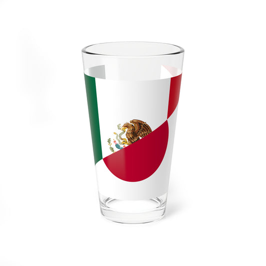 Flag of Mexico and Japan (Japan) Pint Glass 16oz