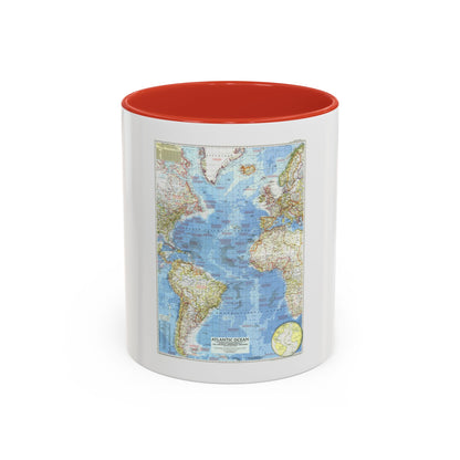 Atlantic Ocean (1955) (Map) Accent Coffee Mug