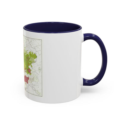 Europe & Adjoining Asia & Africa - The Races of (1919) (Map) Accent Coffee Mug