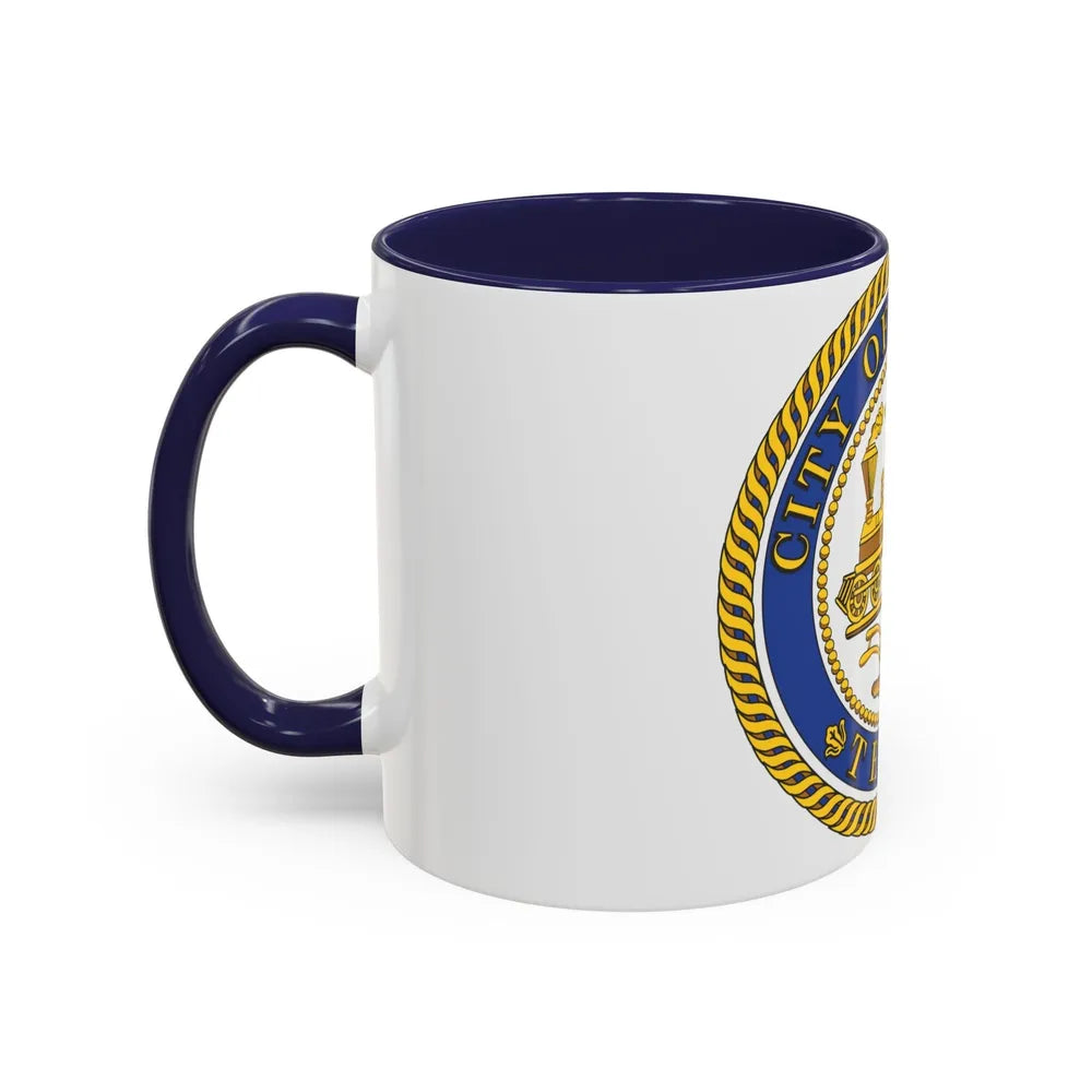 Seal of Houston Texas - Accent Coffee Mug-Go Mug Yourself