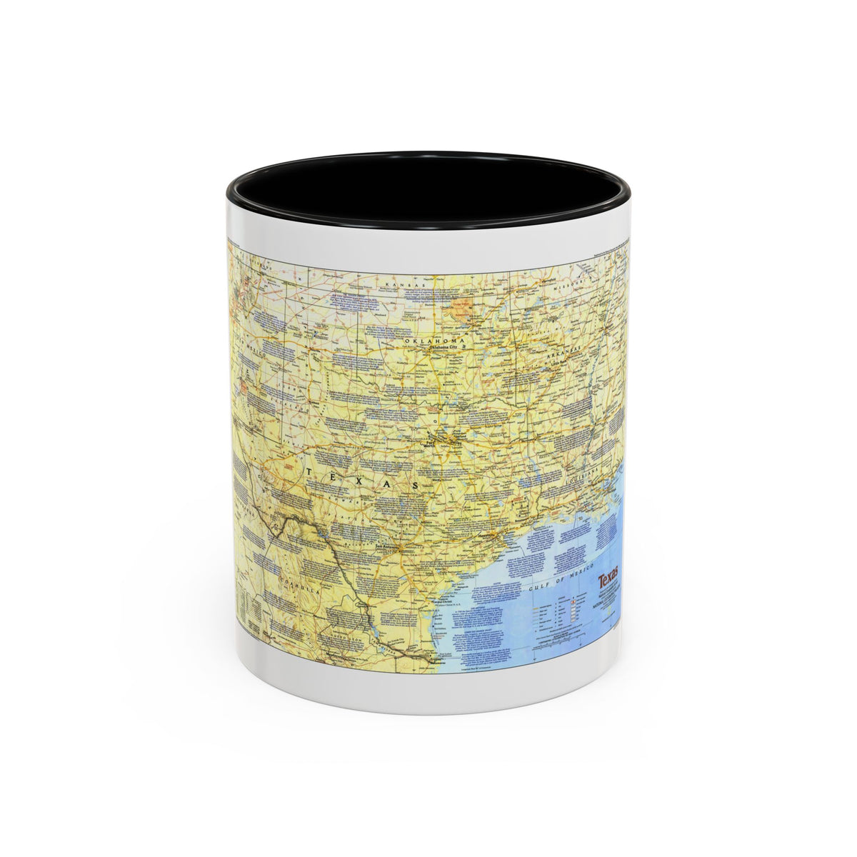 USA - Texas 1 (1986) (Map) Accent Coffee Mug