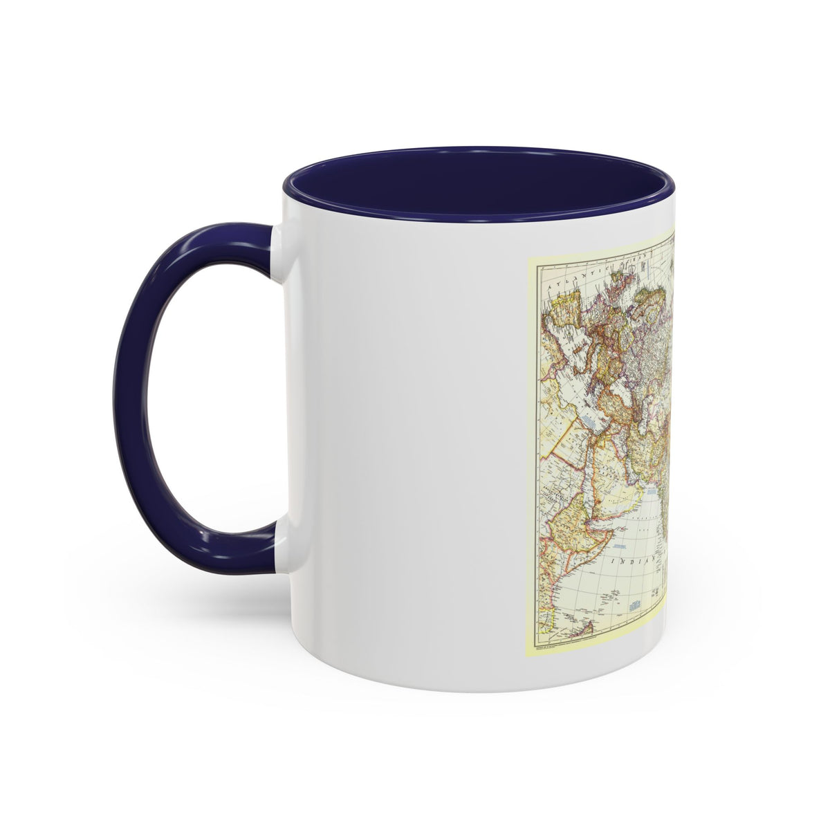 Asia and Adjacent Areas (1951) (Map) Accent Coffee Mug