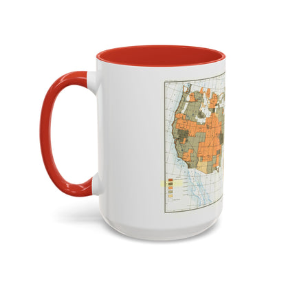 USA - The United States (1892) (Map) Accent Coffee Mug