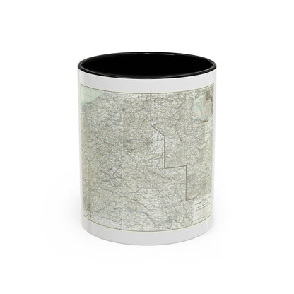 Western Theatre of War (1918) (Map) Accent Coffee Mug