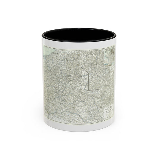 Western Theatre of War (1918) (Map) Accent Coffee Mug