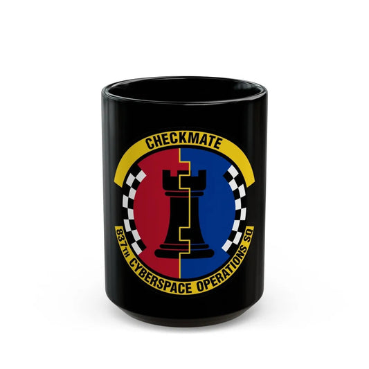 837 Cyberspace Operations Squadron ACC (U.S. Air Force) Black Coffee Mug-15oz-Go Mug Yourself