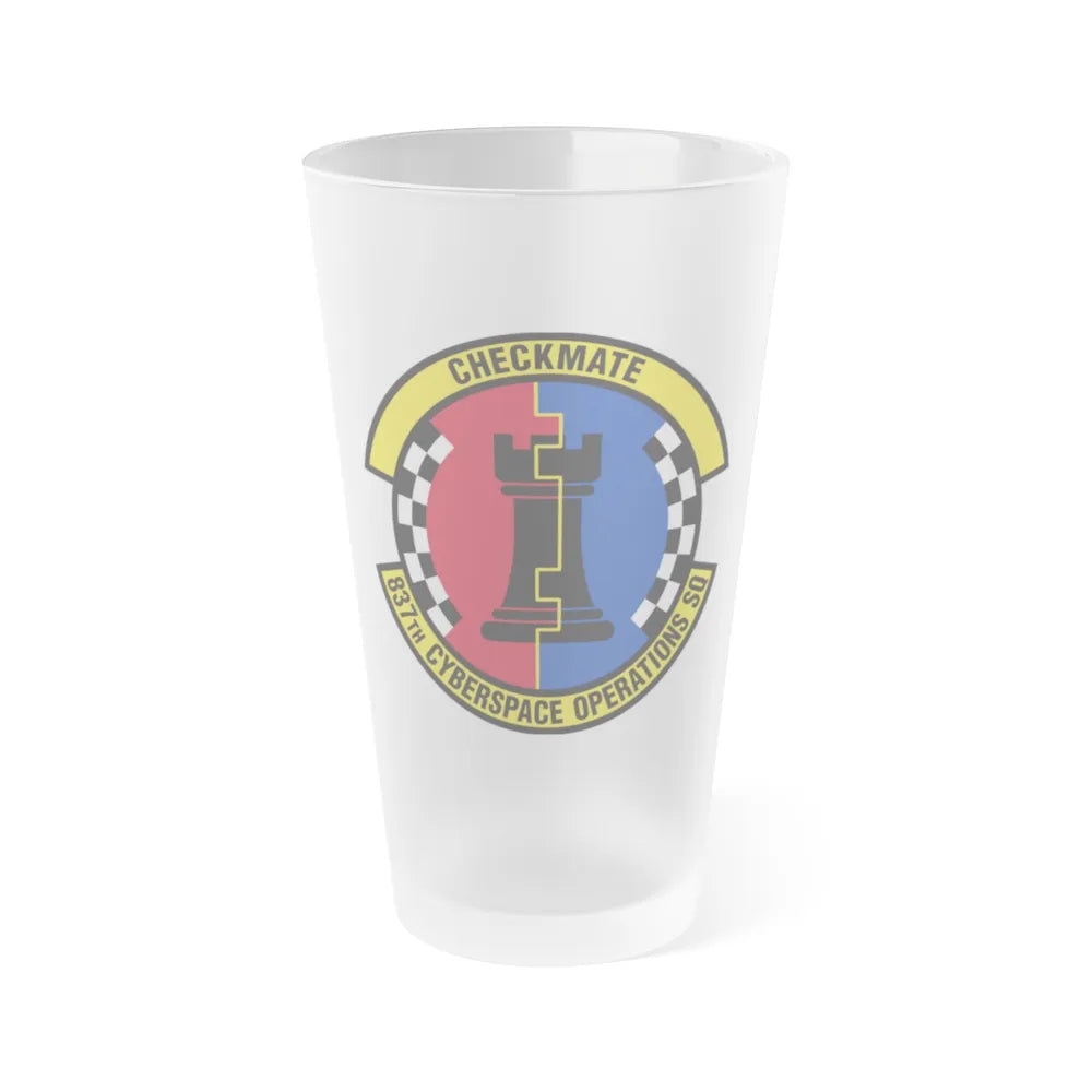 837 Cyberspace Operations Squadron ACC (U.S. Air Force) Frosted Pint Glass 16oz-16oz-Frosted-Go Mug Yourself