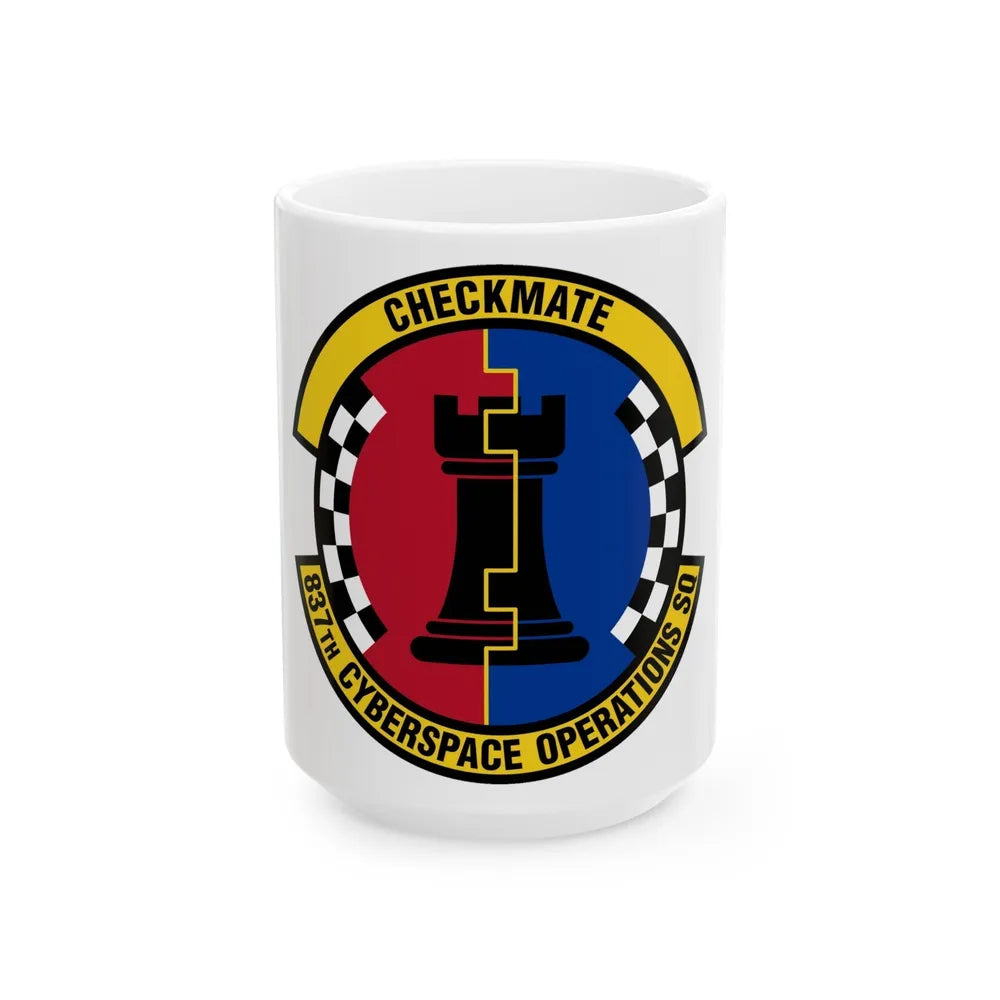 837 Cyberspace Operations Squadron ACC (U.S. Air Force) White Coffee Mug-15oz-Go Mug Yourself