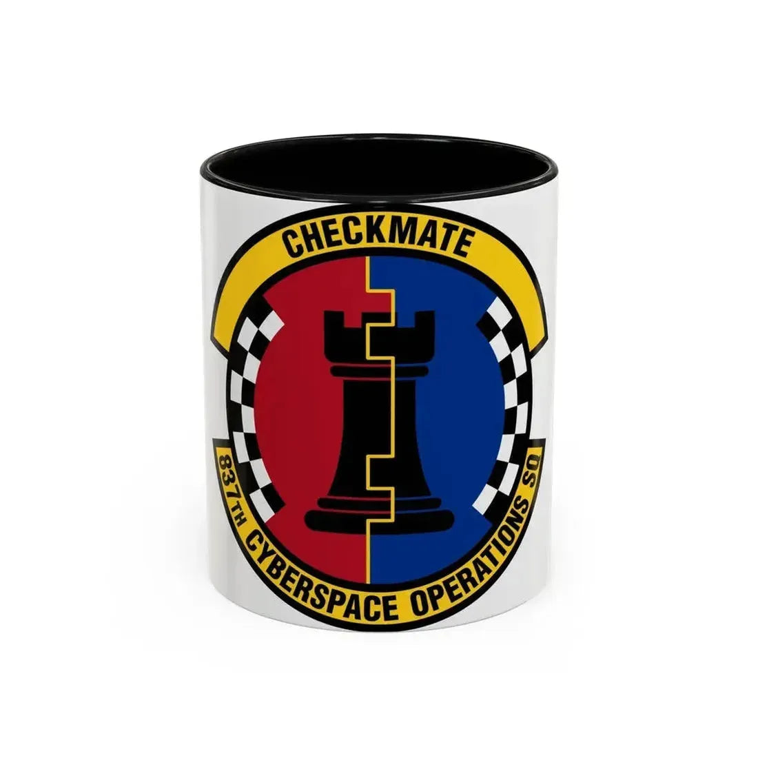 837 Cyberspace Operations Squadron ACC (U.S. Air Force) Accent Coffee Mug 11oz Black - Go Mug Yourself
