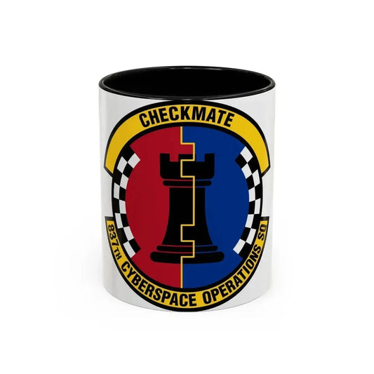 837 Cyberspace Operations Squadron ACC (U.S. Air Force) Accent Coffee Mug 11oz Black - Go Mug Yourself