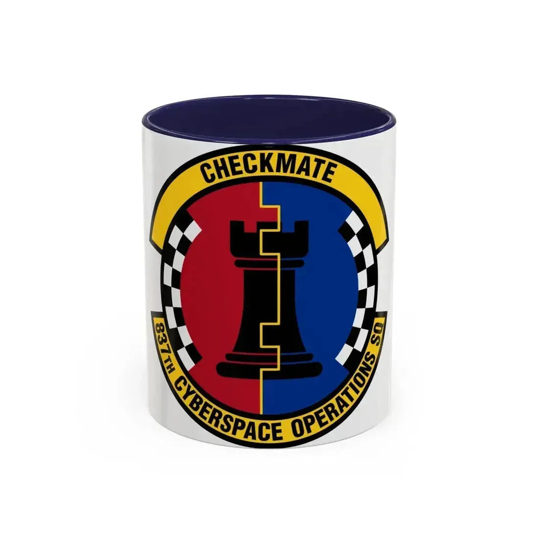 837 Cyberspace Operations Squadron ACC (U.S. Air Force) Accent Coffee Mug 11oz Navy - Go Mug Yourself