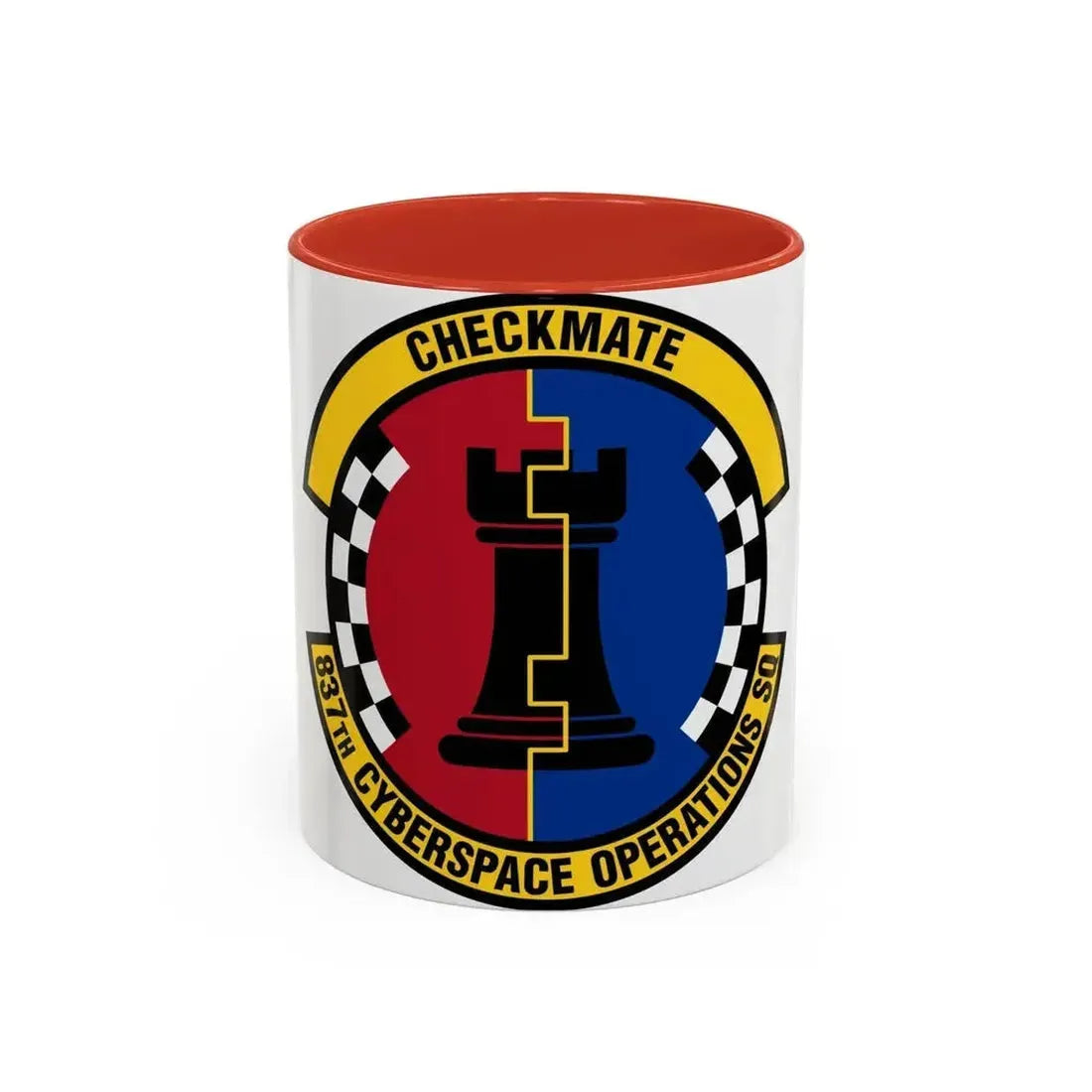 837 Cyberspace Operations Squadron ACC (U.S. Air Force) Accent Coffee Mug 11oz Red - Go Mug Yourself