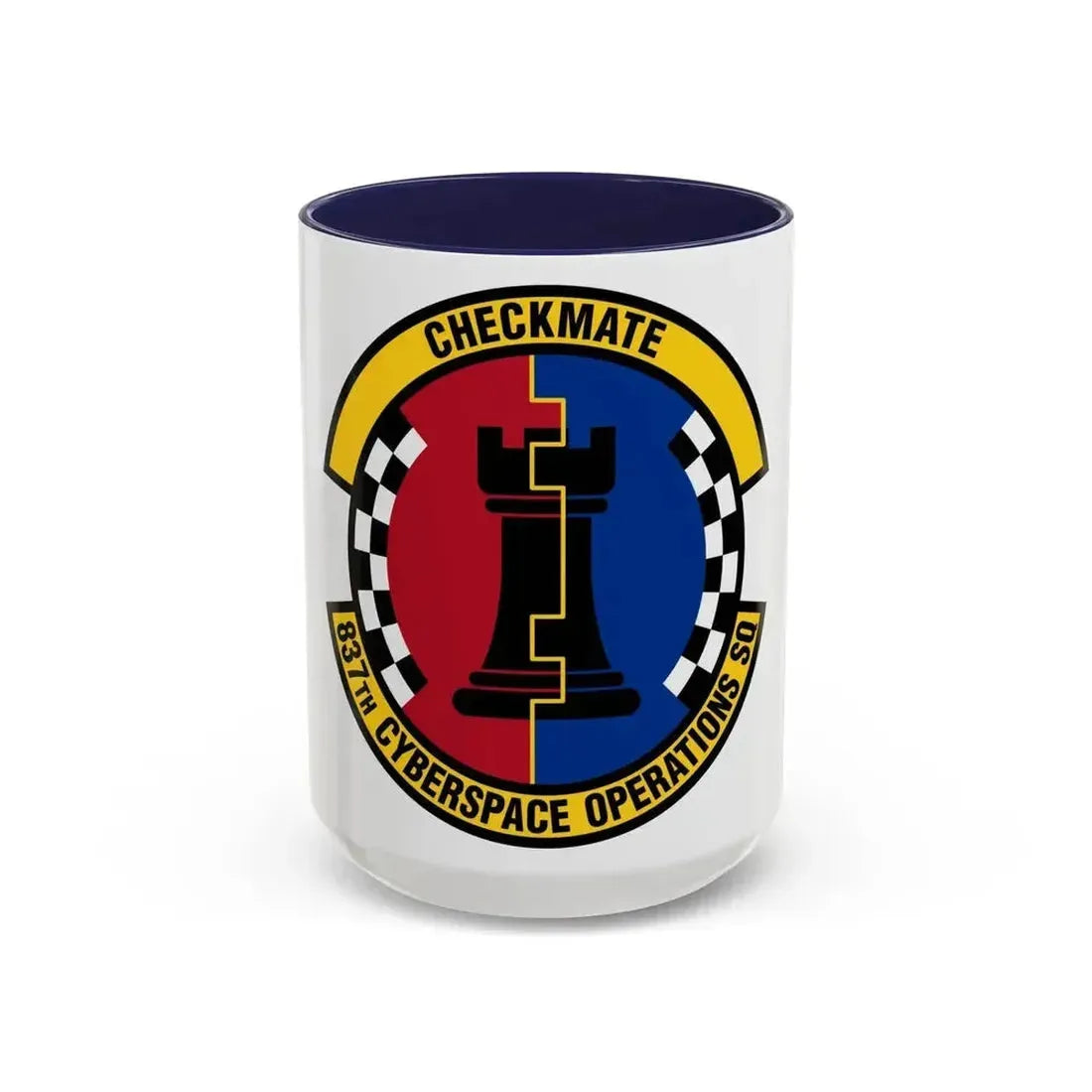 837 Cyberspace Operations Squadron ACC (U.S. Air Force) Accent Coffee Mug 15oz Navy - Go Mug Yourself