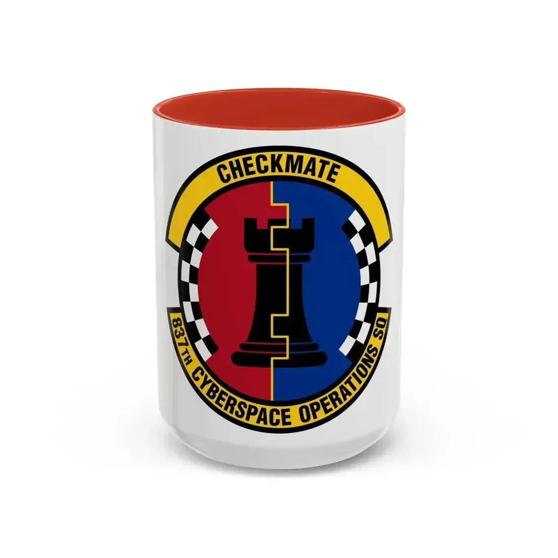 837 Cyberspace Operations Squadron ACC (U.S. Air Force) Accent Coffee Mug 15oz Red - Go Mug Yourself