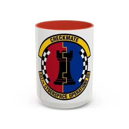 837 Cyberspace Operations Squadron ACC (U.S. Air Force) Accent Coffee Mug 15oz Red - Go Mug Yourself