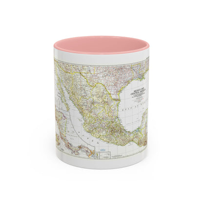 Central America & Mexico (1953) (Map) Accent Coffee Mug