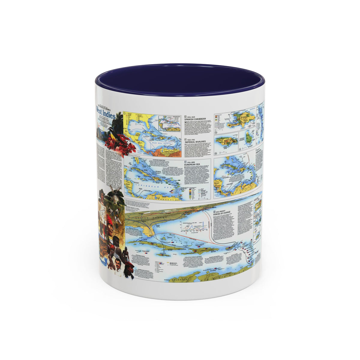 West Indies 2 (1987) (Map) Accent Coffee Mug